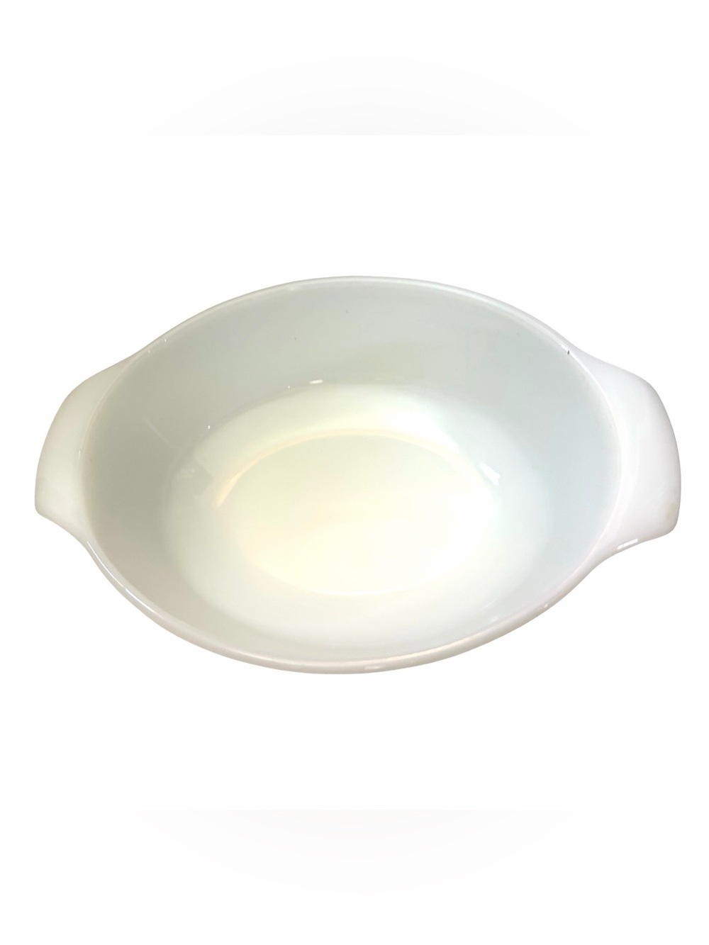 Vintage Mid-Century Anchor Hocking Fire-King Milk Glass 11” Oval Casserole Dish